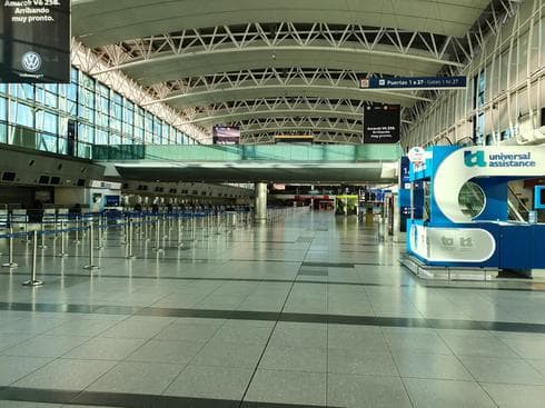 El aeropuerto de Buenos Aires desierto