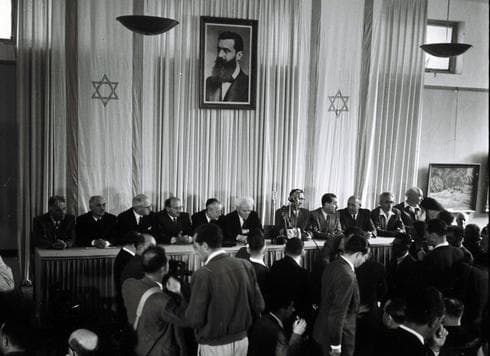 David Ben Gurión y un momento histórico: la proclamación de la independencia de Israel (AFP) David Ben Gurión y un momento histórico: la proclamación de la independencia de Israel