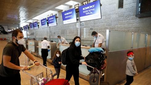 Máscaras, desinfección y nuevas medidas en el aeropuerto internacional Ben Gurion (Reuters) Aeropuerto