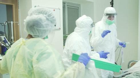 La sala de coronavirus en el Centro Médico Rabin en Petah Tikva. (Producciones Troll) coronavirus estudio