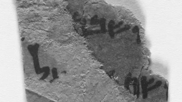 Las letras ocultas, vistas a través de un microscopio. 