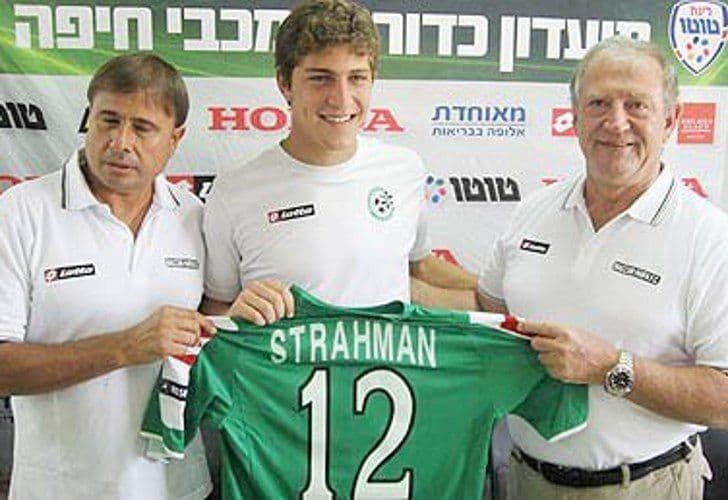 Eial Strahman hace una década, en su primera incursión en el fútbol israelí, con la camiseta del Maccabi Haifa. (Maccabi Haifa) Strahman