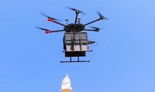 Un drone de Flytrex. ¿Llegarán pronto las pizzas desde el aire en Israel?