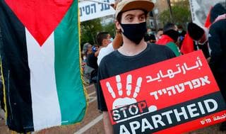 Protesta contra el gobierno en Tel Aviv.