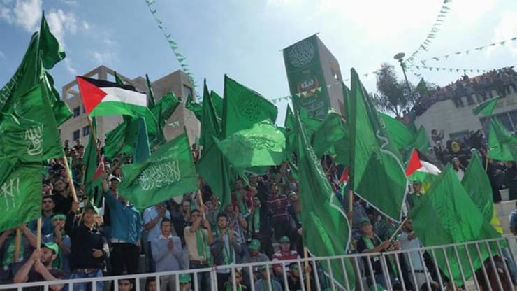 Manifestación de apoyo a Hamás en Naplusa.