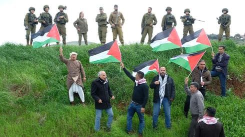 Los palestinos protestan en el valle del Jordán 