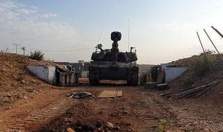 Fuerzas israelíes en la frontera con el Líbano.