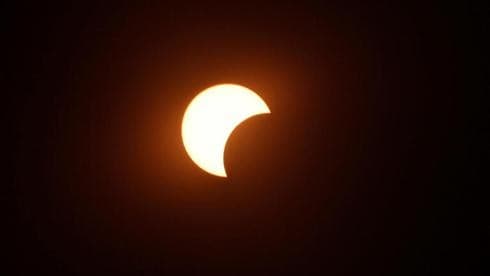 El eclipse visto desde Jerusalem. 