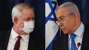 Benny Gantz y Benjamín Netanyahu.