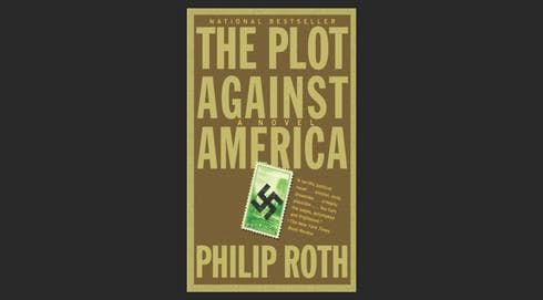 "The Plot Against America" ​​y otras portadas de libros de Philip Roth. 
