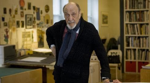 Milton Glaser en su estudio de Nueva York en 2014. (Neville Elder / Corbis a través de Getty Images) Milton Glaser en su estudio de Nueva York en 2014.
