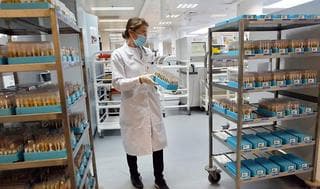 Laboratorio de pruebas de coronavirus en Or Yehuda.