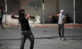Protestas contra la anexión en Hebrón. 