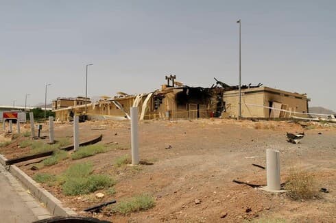 Instalación nuclear de Natanz, Irán, después de la explosión ocurrida en julio del 2020. (AP) Instalación nuclear de Natanz, Irán, después de la explosión.