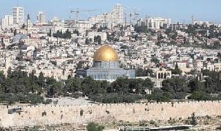 El Monte del Templo en Jerusalem Este.  