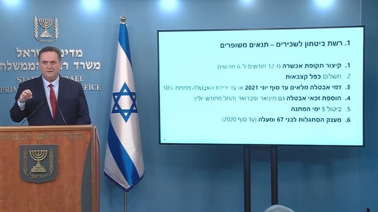 El plan de subsidios en Israel continuará durante 2021 y esa situación se verá reflejada en el déficit estatal. (Ynet) Israel Katz, ministro de Finanzas, presentó un programa de subsidios hasta 2021.