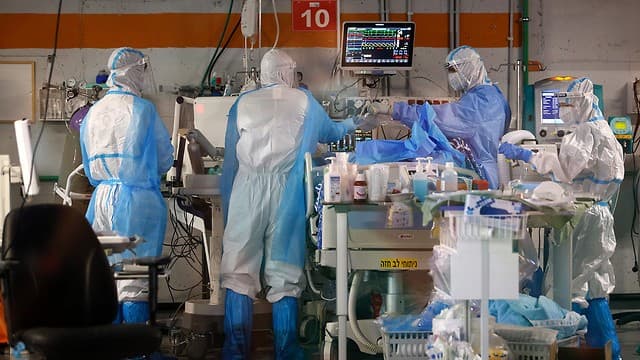 Sector de coronavirus en el Centro Médico Sheba, cerca de Tel Aviv. 