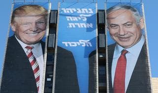 La campaña electoral de Netanyahu se basó en su acercamiento con Trump.