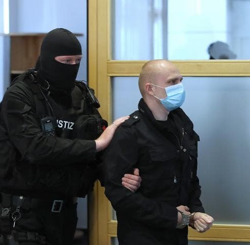 El acusado en el tribunal alemán.