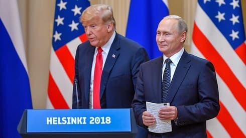 Donald Trump y Vladimir Putin en Finlandia en 2018. 