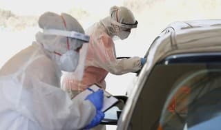 Prueba de coronavirus en Ramat Hasharon. 