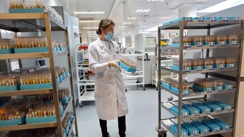 Un laboratorio de pruebas de coronavirus cercano a Tel Aviv. 