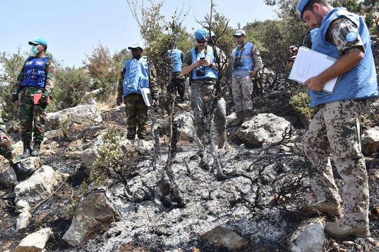 La FPNUL investigó en la zona de Har Dov que transitó el escuadrón de Hezbollah. 
