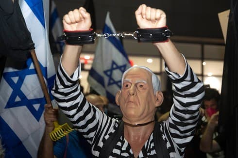 Manifestación contra Netanyahu en Tel Aviv.