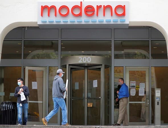 Las oficinas de Moderna en Cambridge, Massachusetts. 