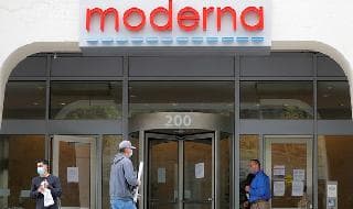 Las oficinas de Moderna en Cambridge, Massachusetts. 