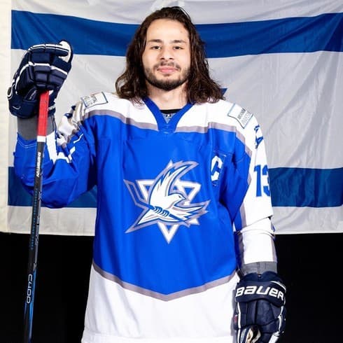 Eliezer Sherbatov, capitán de la selección israelí de hockey sobre hielo, jugará en la ciudad en la que fueron asesinados más de un millón de judíos. (Israel Hockey Foundation) Sherbatov Hockey Auschwitz