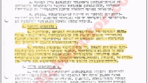 El documento militar del ejército turco. 