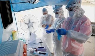 Pruebas de coronavirus en Ramat Hasharon. 