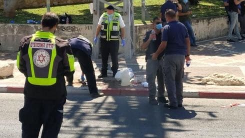 Escena del ataque en Petah Tikva.