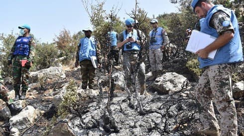 Inspección de las FPNUL tras un intento de infiltración terrorista desde Líbano hacia Israel. 