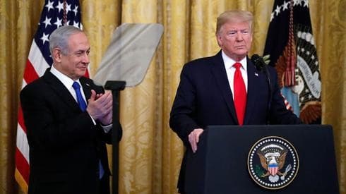 El primer ministro Benjamin Netanyahu y el presidente de los Estados Unidos, Donald Trump, en la presentación del “acuerdo del siglo”. 