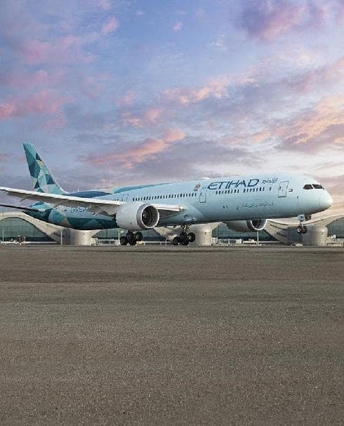 Avión Dreamliner de Etihad. 