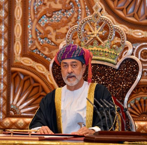 Haitham bin Tariq, sultán de Omán. 