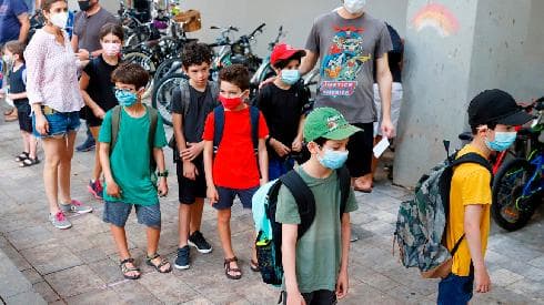 Alumnos de una escuela de Tel Aviv. 