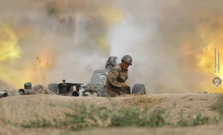 Fuerzas armenias en Nagorno-Karabaj.