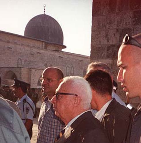 Ariel Sharon en el Monte del Templo. 