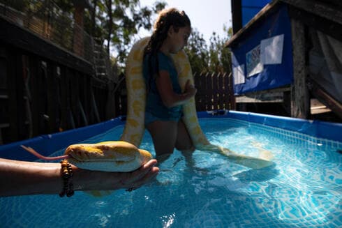Nena y serpiente