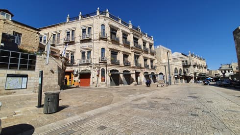 La Ciudad Vieja de Jerusalem, despoblada debido al cierre general en Israel. (Ron Peled) Ciudad Vieja Jerusalem