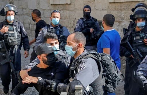 Cientos de palestinos también se movilizaron en Cisjordania y en la Franja de Gaza. (AFP) Cientos de palestinos también se movilizaron en Cisjordania y en la Franja de Gaza.