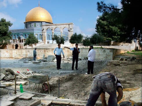Obras en el Monte del Templo.