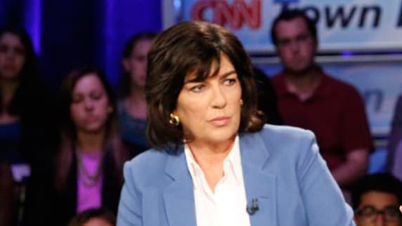Christiane Amanpour, periodista de la CNN. 
