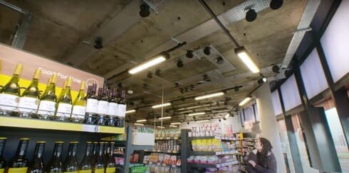 Cámaras en el techo del supermercado, una parte fundamental de la tecnología de Trigo. (Trigo) Cámaras en el techo del supermercado, una parte fundamental de la tecnología de Trigo.