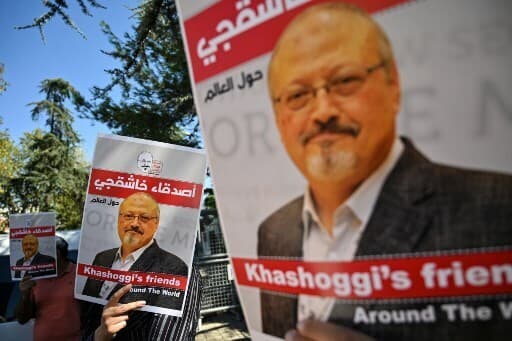 Protesta en Estambul por la muerte del periodista saudí. 