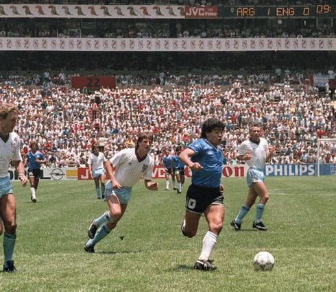 El histórico gol a Inglaterra. 