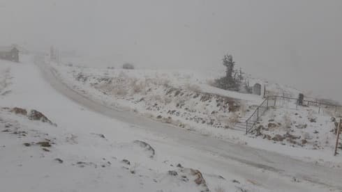 Primera nevada en el monte Hermón. 